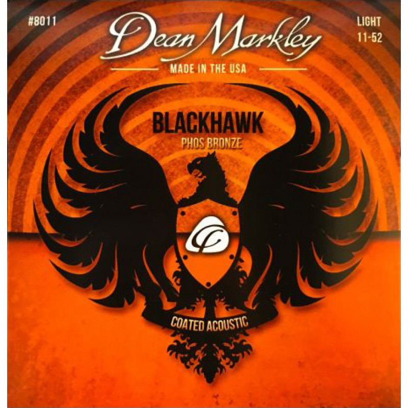 Dean Markley DM8011 Blackhawk Pure Bronze Комплект струн для акустической гитары,с покрытием, 11-52