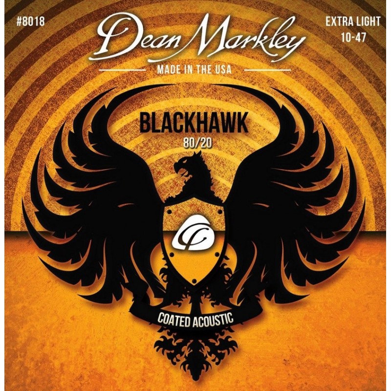 Dean Markley DM8018 Blackhawk 80/20 Комплект струн для акустической гитары, с покрытием, 10-47