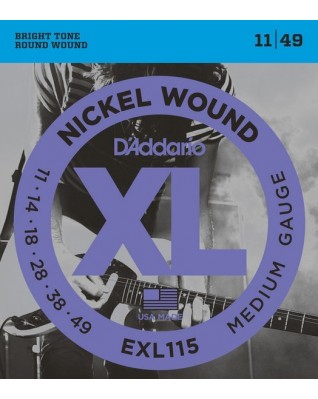 Струны для электрогитары D'ADDARIO EXL115 Blues/Jazz Rock 11-49