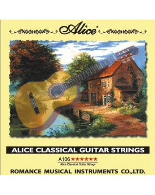 Струны для классической гитары ALICE A106-H, прозрачный нейлон, Hard